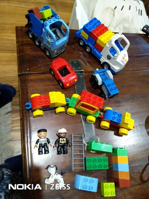 40-pc Lego DUPLO VEHICLES Train Fire Rubbish Trucks Tractor Car FIGURES Dog+ LOT • $49.99