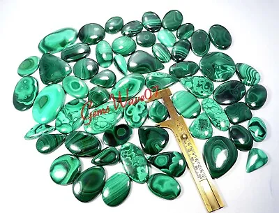 Natural Green Malachite Cabochon Wholesale Lot 5000 Cts 72 Pcs Loose Gemstone • $314.15
