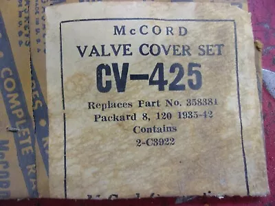 35-42 Packard 8 Cylinder Valve Cover Gasket Cv-425   #9555 • $15.96