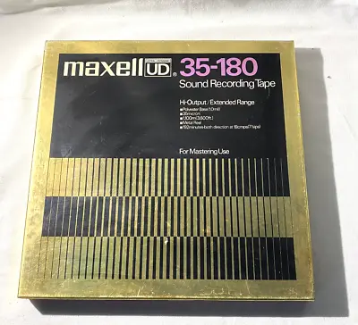 Maxell UD 35-180 Sound Recording Tape 3600'Metal Reel Recorded 192 Minutes • $39.99