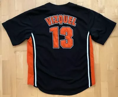 MLB Vizquel San Francisco Giants Button Front Stitched Baseball Jersey Sz XL • $52
