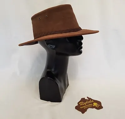 £22 • Buy Rydale Australian Bush Hat, Brown. 100% Genuine Leather (Suede).  Size M