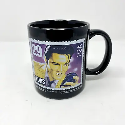 Elvis 29 Cent Stamp Coffee Mug Cup Presley Enterprises Black • $7.99