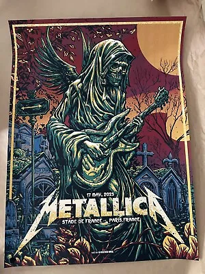 Metallica - Paris  - Show Edition - 5/17/23 Concert Poster - Munk One • $179.99