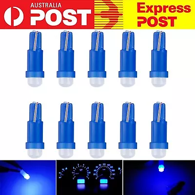 10x T5 58 74 COB SMD Dashboard Gauge LED Wedge Dash Bulb Light BLUE 12V DC AU • $6.69