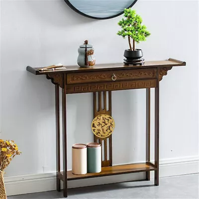 Wood Hallway Console Table Entryway Desk Sofa Side Accent Storage Shelf Stand • £66.91