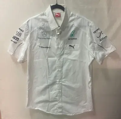 Puma Petronas Mercedes Benz Formula 1 Team Men S Shirt Short Sleeve Size: L • £25.99