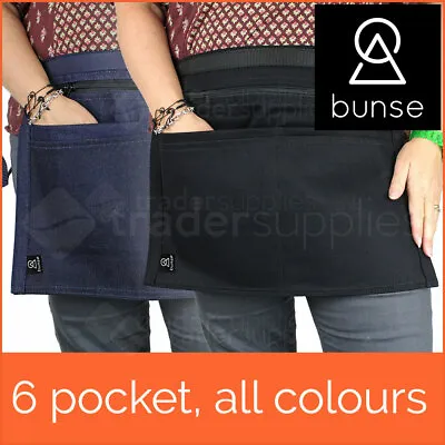 Bunse 6 Pocket Market Trader Money Bag Cash Belt Pocket Pouch Black Navy • £20.99