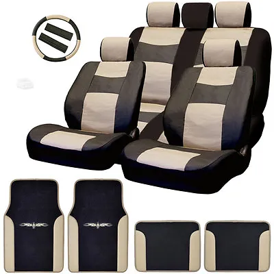 For VW New Semi Custom Syn Leather Seat Covers Split Seat Vinyl Mats BT Set • $57.92