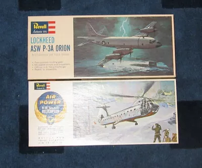 Lot Of 2 Vintage Revell Plastic Kits: Lockheed P-3a Orion And H-16 Helicopter • $20