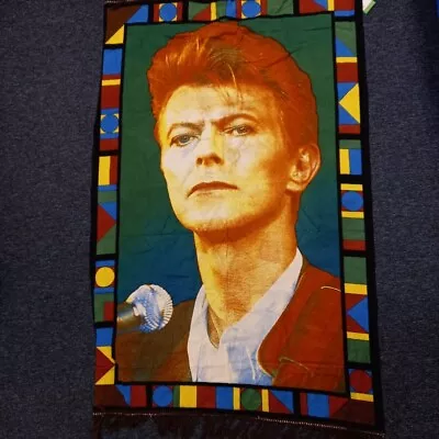 David Bowie Wall Art Portrait Multicoloured Throw Cotton RMF03-SJT • £7.99