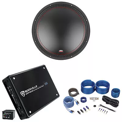 MTX 5515-22 15  800 Watt DVC 2-ohm Car Audio Subwoofer+Mono Amplifier+Amp Kit • $309.90