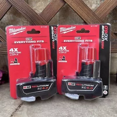 Milwaukee 48-11-2460 M12 12V REDLITHIUM XC 6.0 Extended Capacity Battery - 2Pack • $75.56