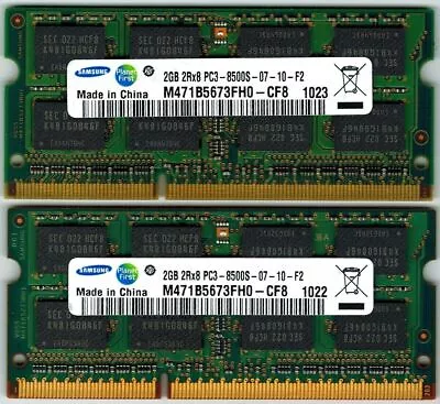 SAMSUNG 6GB 3X2GB PC3-8500 DDR3 SODIMM MEMORY FOR APPLE IMAC & Laptop • $10.35