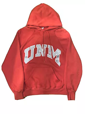 VTG Champion New Mexico Hoodie Fits M 70s Blue Bar Distressed Raglan Patch UNM • $64.99