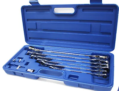 10pc Metric Universal Spline XL Flexible Head Double Box End Ratcheting Wrench • $89.99