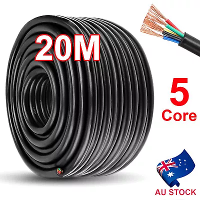 5 Core Wire Cable Trailer Cord Boat Caravan Electric 20M Automotive  Truck Coil • $32.19