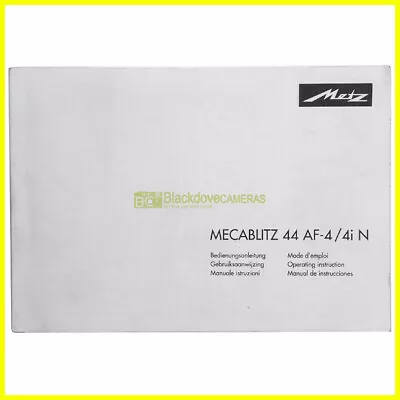 Metz Mecablitz 44 AF-4 N Flash Manual Instruction Booklet IT EN FR DE ES • £11.13