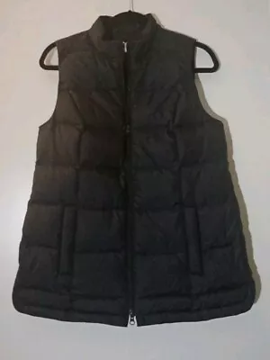 J.Jill Women's Black Long Zip Front Down Quilted Puffer Vest Size Small Petite. • $13.50