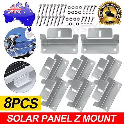 8 PCS Solar Panel Mounting Z Bracket Set For Flat Roof Wall Mount Kit Aluminum • $16.85