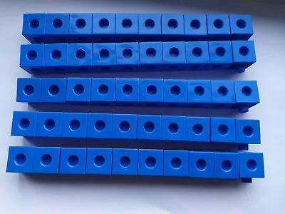 Maths Link Counting Cubes (Pack Of 50 Blue Linking Cubes 2cm X 2cm X 2cm) • £5.99