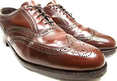 Florsheim Men Leather Wingtip Brogue Shoes Leather Insole Brown Size 11 • $48.30