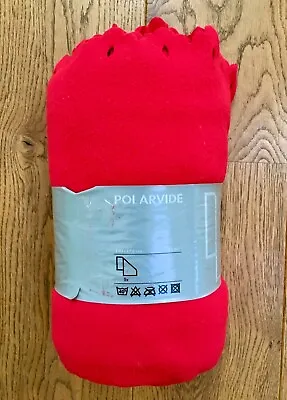 New Red Ikea Polarvide Blanket Throw Rrp £12 • £5.99