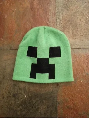 JINX Minecraft Creeper Face Knit Beanie Green Kids O/s • $11.99