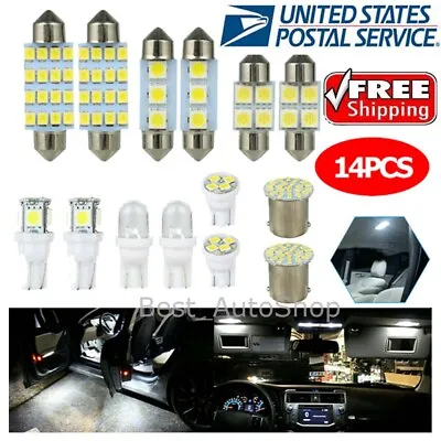 14x Car Interior Package Map Dome License Plate Mixed LED Light Accessories Kits • $3.46