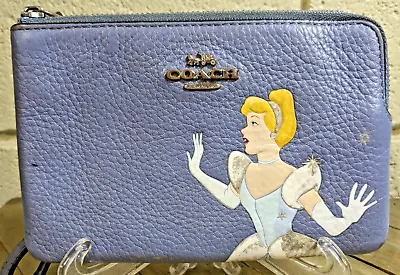 Authenticated Coach Disney's Cinderella Sky Blue Wristlet • $41.13