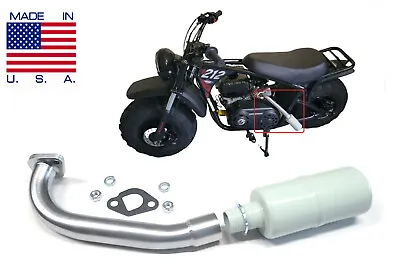 Exhaust With Muffler For: Mega Moto 212cc Monster Moto 212cc RB200 RT200 • $48.99