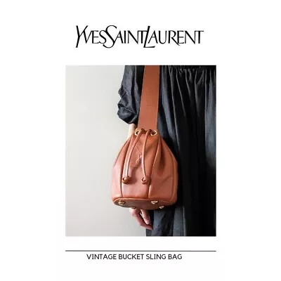 Vintage Rare Yves Saint Laurent Hobo Bucket Bag • $1250