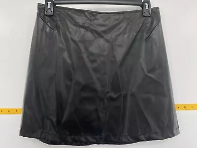 Eye Candy Sexy Black Pleather Mini Skirt Preppy Grunge Punk Large • $6.30