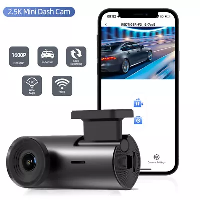 REDTIGER Full HD 2.5K Dash Cam WiFi 360 Smart Car Camera DVR Video G-Sensor • $79.99