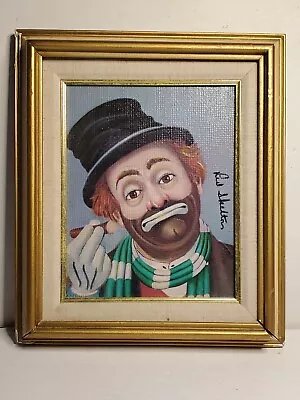 Vintage Red Skelton Freddie Clown Canvas Limited Repro Signed 1919/5000 • $139.99