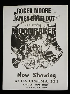 Moonraker 1979 * Roger Moore James Bond 007 * Herald/flyer * C10 Mint Unused!! • $24.95