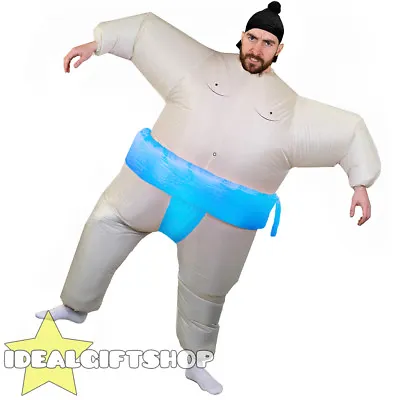 £24.99 • Buy Blue Inflatable Sumo Wrestler Novelty Fancy Dress Costume Fat Sumo Suit Outfit