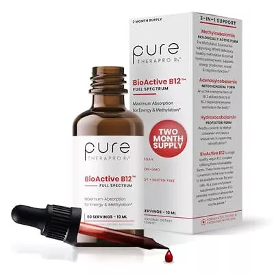 Pure TheraPro BioActive Vegan Methylated B12 Sublingual Liquid Methylcobalami... • $39.83