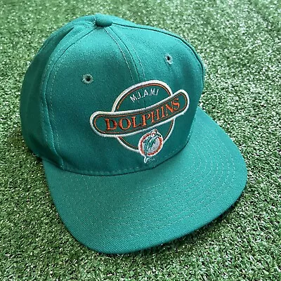 Vintage Sports Specialties Miami Dolphins Snapback Hat NFL Wool Spellout Cap • $80