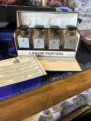 1960s Vintage LANVIN PARFUMS Extrait  Bottles SCANDAL MY SIN ARPEGE France HTF • $29.99