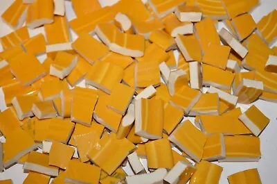 50 Marigold Yellow Fiestaware Fiesta Hand Cut Mosaic Tiles • $7.50