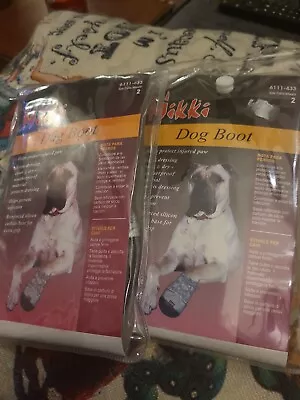 2 X Mikki Dog Protective Dog Boots Support Injured Paws Keep Them Dry  Sz 2 • £8.32