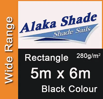$234.90 • Buy Extra Heavy Duty Shade Sail Black Rectangle 5x6m, 5m X 6m, 5 By 6m, 5 X 6m 5mx6m