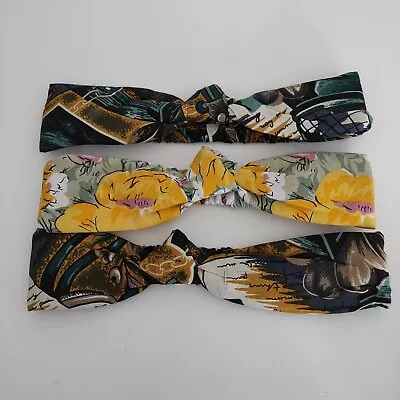 3 X Vintage 1980s Floral Hairbands Headbands 50s 60s Style • £3.99