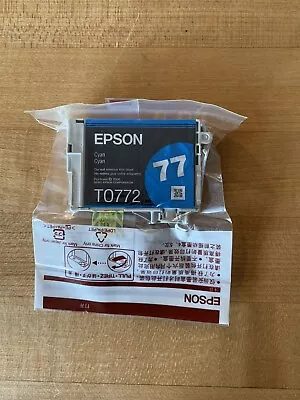 Epson 77 Series High Capacity Inkjet Ink Cartridge T0772 Cyan Genuine Epson • $10