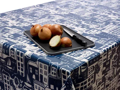 £17.99 • Buy Blue Nautical Seaside Scene Oilcloth Wipe Clean Tablecloth Rectangle Round Sizes