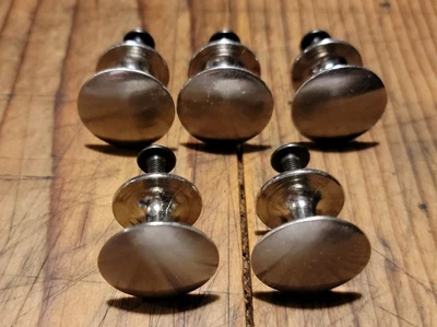 $5.95 • Buy Set Of 4 Or 5 Vintage Solid Metal Small Cupboard Knobs Drawer Pulls