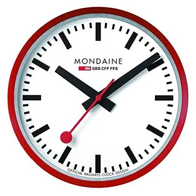 MONDAINE Wall Clock Red A990.CLOCK.11SBC • $363.92