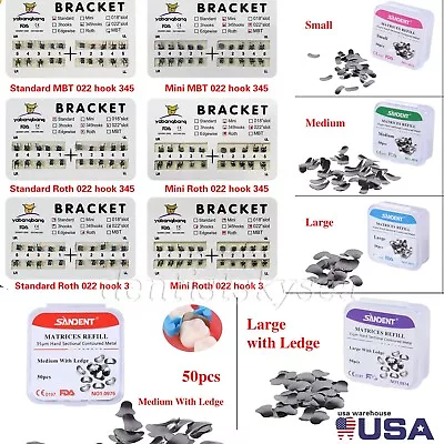 Dental Metal Matrices Matrix Band Sectional Contoured Refill / Brackets Braces • $3.99