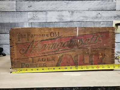 Antique Vintage Narragansett Ale Beer Crate Carrier Box  • $269.99